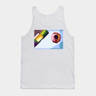 laptop and coffe WPAP PopArt Tank Top